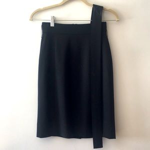 High waisted black skirt